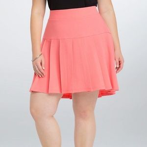 Torrid Coral Pleated Mini Skirt Plus Size 18